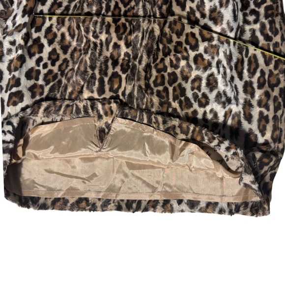 Leopard Faux Fur Pencil Skirt - Size 14 -  Vintage - Picture 6 of 11